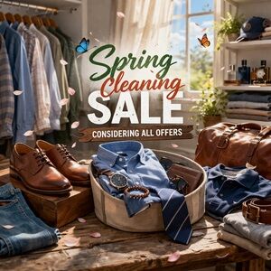 Men’s Clothing Spring Cleaning! Considering all offers, everything must go!